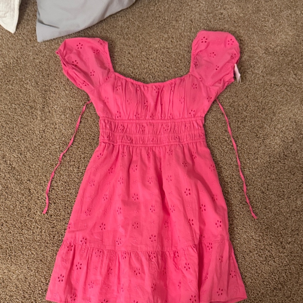 Hollister Pink Eyelet Kids Dress